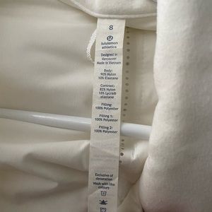 Lulu lemon white jacket